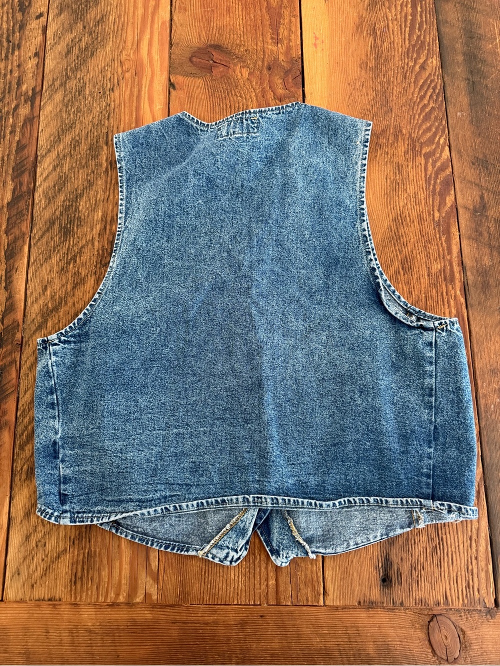 Vintage Cherokee Denim Button-Front Vest with Lace Trim - Picture 5 of 7